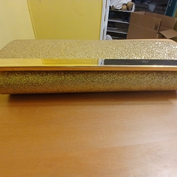 Lulu Townsend Gold Satin Clutch - Picture 3 of 14